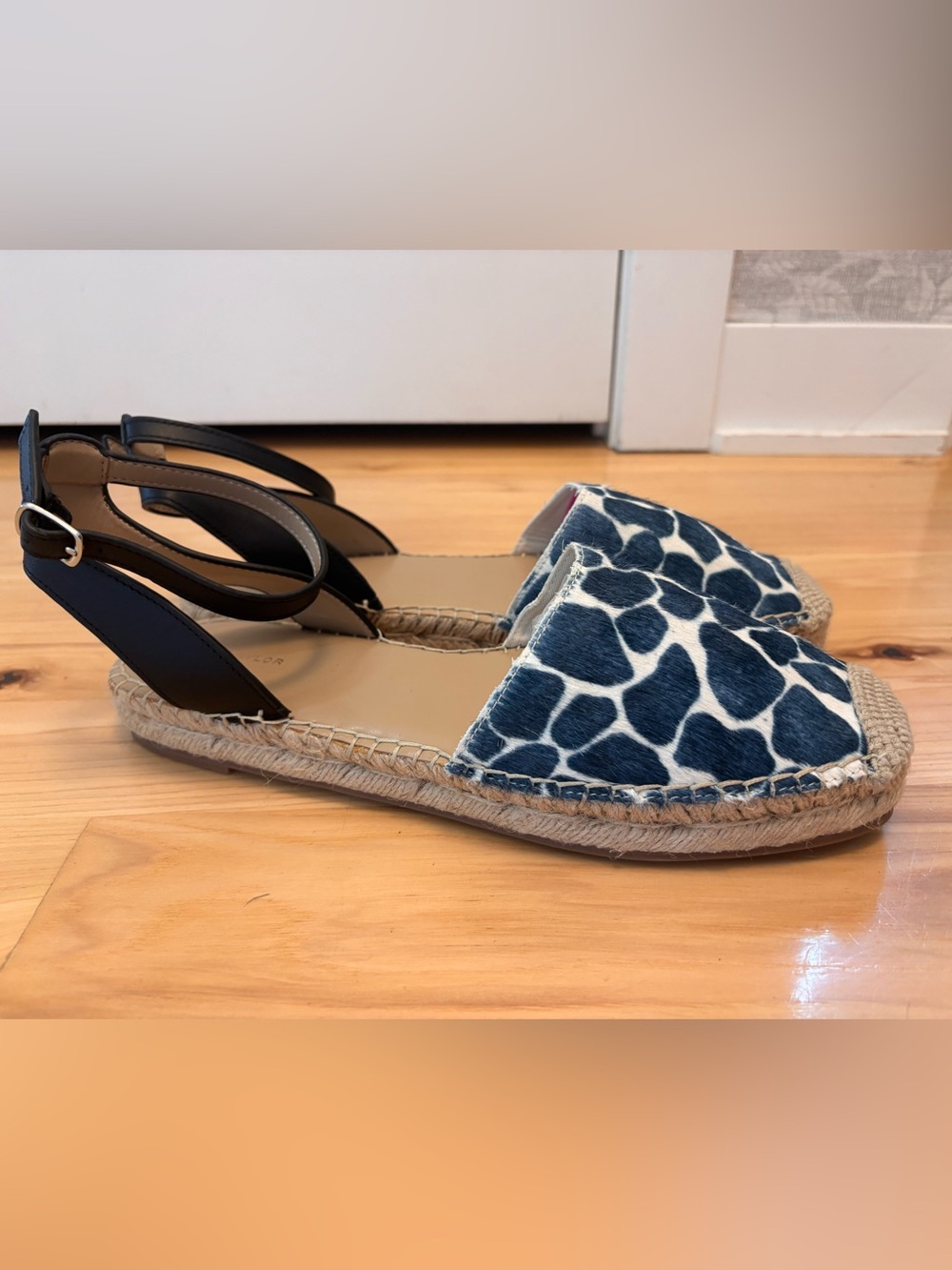 Ann Taylor Sandal Shoe Women's Size 11 Isabella Blue Calf-hair Espadrille